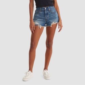 Levi's -  501 Original Fit Women's High-Rise Frayed J Darn It Now